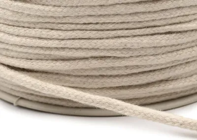 Obrázek produktu pro Oděvní šňůra voskovaná, 1,5 - 2mm, 100% bavlna, režná světlá, galanterie, metráž / 1 m