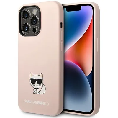 Immagine prodotto di Karl Lagerfeld Klhcp14Lslctpi Custodia rigida per Iphone 14 Pro 6.1 Corpo Choupette in Silicone Rosa Chiaro/Leggero