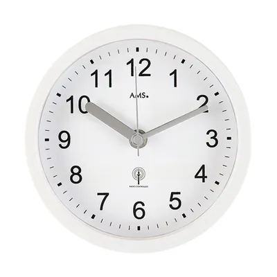Obrázok produktu pre AMS Rádiom riadené nástenné hodiny, rádiový pohyb, D16x5cm, 5927
