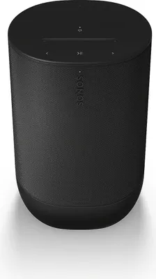 Immagine prodotto di Sonos Move 2, con cavo e senza fili, USB tipo C, altoparlante stereo portatile, nero, touch, resistente agli schizzi, resistente agli urti, impermeabile
