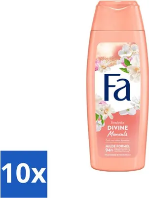 Immagine prodotto di Fa - Crema Doccia - Momenti Divini - Nutriente e Nutriente - Rinfrescante - 250 ml - Confezione risparmio - 10 pezzi