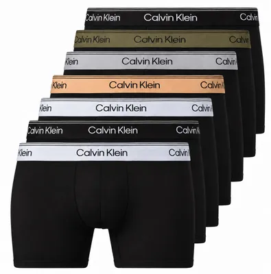 Immagine prodotto di Calvin Klein, confezione da 7 boxer in microfibra, colore nero - Taglia S
