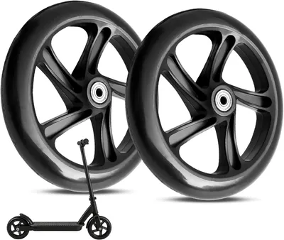 Immagine prodotto di Ruote di ricambio per scooter, 200x40 mm, 2 pezzi, con cuscinetti ABEC-9, per scooter da città