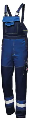 Obrázek produktu pro Sir Safety Polytech Plus – antistatické a nehořlavé kalhoty s laclem a vyztuženými koleny, modré, velikost 56, ROYAL/BLUE