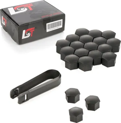 Produktbild von 20x Radschrauben Abdeckkappen Radschraubenkappen 17 mm schwarz Matt für BMW MINI