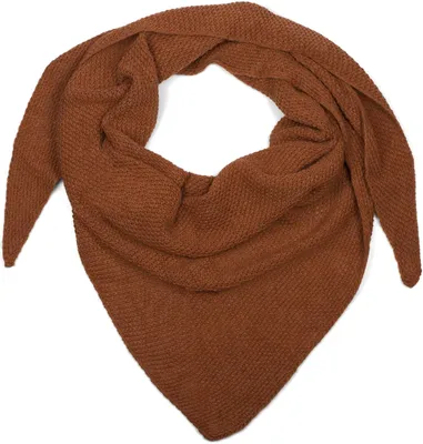 Produktbild von styleBREAKER Damen Strick Dreieckstuch | Weiches Schultertuch mit Reiskorn Muster | Unifarbenes Dreiecktuch aus Wolle Mix | Italy | 190 x 72 cm