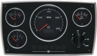 Image de VETUS MPA34 Aluminium noir Panneau moteur 12V | MPA34KBS2