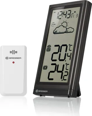 Productafbeelding van Bresser Optik Weerstation Meteo Temp 7004200, draadloos weerstation met voorspelling voor 12 tot 24 uur (7004200)