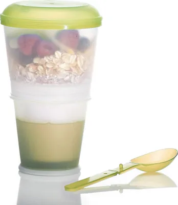 Obrázok produktu pre Müsli 2 Go cup s chladeným mliekom - zelené