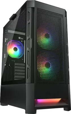 Produktbild von COUGAR Gaming CGR-5ZD1B-RGB, Midi Tower, PC, Schwarz, ATX, CEB, EATX, micro ATX, Mini-ITX, Metall, Multi