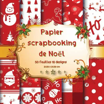 Produktbild von Scrapbooking-Papier – 50 Blatt in 10 verschiedenen Designs – 21,59 x 21,59 cm