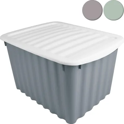 Produktbild von Box Wellington mit Deckel 18L Blau 40x30x23 cm