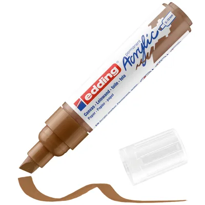 Produktbild von Edding 5000 Acrylmarker Breit, Braun, Meißel, Braun, Extradick, 5 mm, 1 cm