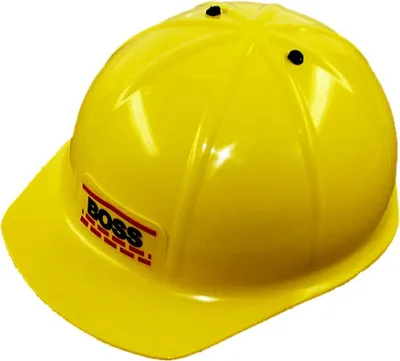 Immagine prodotto di Casco da bambino giallo con stampa "Boss