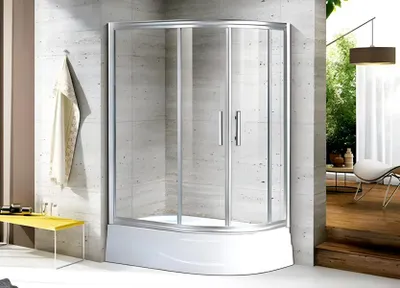 Obrázok produktu pre Sprcha s posuvnými dverami Sprchový kút Rohová sprcha Sprchový kút 120x80 cm