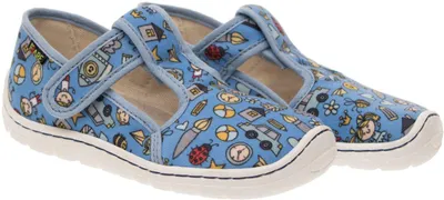Produktbild von FARE BARE Kinderhausschuhe mit Klettverschluss blau – Größe 30