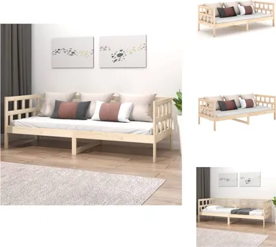 Produktbild von vidaXL Tagesbett Massivholz Kiefer 90x200 cm -  Betten & Bettgestelle