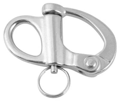 Produktbild von Klickverschluss mit Wendeauge - Edelstahl - 10 x 35 mm