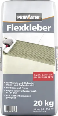 Produktbild von Primaster Flexkleber 20 kg flexibel standfest C2 TE für Fliesen und Feinsteinzeug
