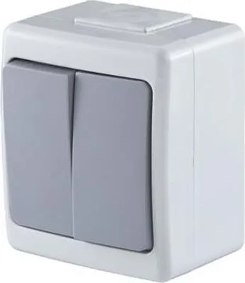 Produktbild von Aufputz Lichtschalter Serienschalter IP44 Farbe Grau 10A 230V serie BETA