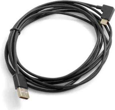 Produktbild von SYSTEM-S USB 3.1 Type C Stecker 90° gewinkelt zu USB A 2.0 Stecker Kabel Datenkabel Ladekabel 300cm