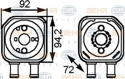 Produktbild von HELLA Ölkühler Motoröl für VW Golf IV Schrägheck (1J1)