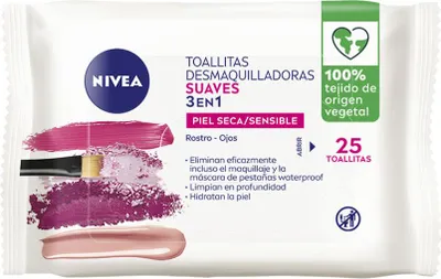 Obrázok produktu pre Jemné odličovacie obrúsky 3 v 1, 25 ks