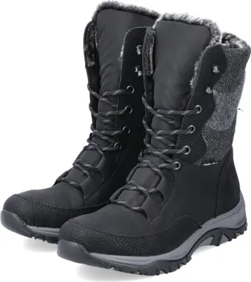 Produktbild von Rieker Damen Schnürstiefel schwarz/grau, Damen:41 EU