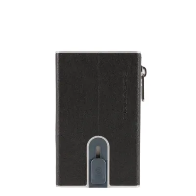Immagine prodotto di PIQUADRO Custodia per carte di credito quadrata nera con RFID Nero