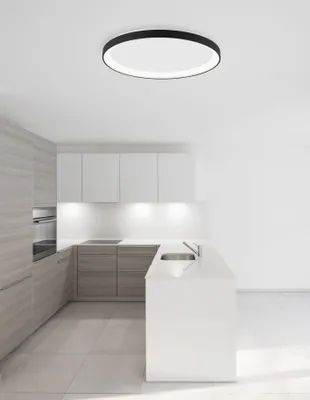 Produktbild von Nova Luce PERTINO LED Deckenleuchte Schwarz 30W Warmweiss 6x38cm dimmbar 9853672
