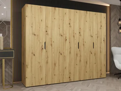 Produktbild von MIRJAN24 Kleiderschrank Malaga 250, Kleiderschrank, Garderobe (Farbe: Artisan Eiche, Größe: 250 cm)
