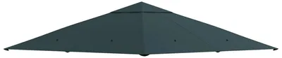Image de Toit de remplacement pour pergola de jardin - Polyester - Gris foncé