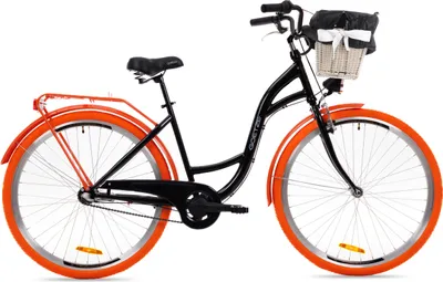 Produktbild von Goetze Style 28 Zoll City Bike, 18 Zoll Tiefeinsteigerrahmen, 3-Gang Shimano Nexus, V-Bremse & Rücktritt, LED-Beleuchtung, Komfortsattel, Rattankorb