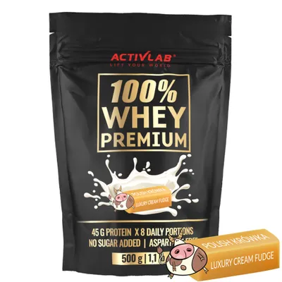 Produktbild von Activlab 100% Whey Premium 500g, hoher Proteingehalt, basierend auf Molkenproteinkonzentrat - Milchfondant