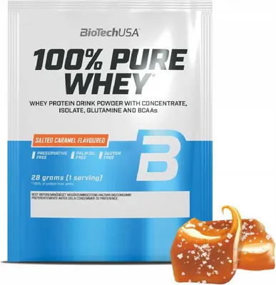 Produktbild von BioTech USA 100% reine Molke 28g gesalzenes Karamell