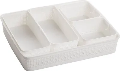 Obrázok produktu pre Sada košíkov Dem plast 5 kusov (34 x 28 x 6 cm)