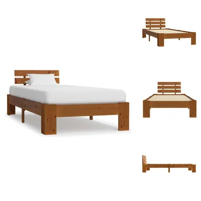 Produktbild von vidaXL Massivholzbett Honigbraun Kiefer 100x200 cm - Betten & Bettgestelle