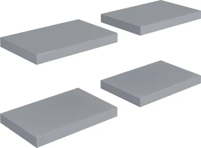 Zdjęcie produktu dla Półki ścienne, 4 szt., szare, 40x23x3,8 cm, MDF