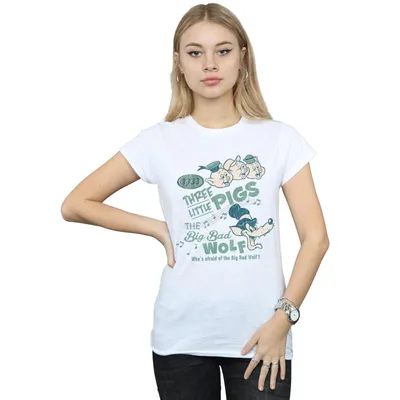 Produktbild von Disney - "Who's Afraid Of The Big Bad Wolf" T-Shirt für Damen BI15944 (XL) (Weiß)