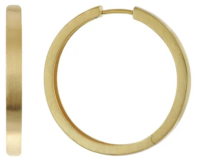 Immagine prodotto di trendor 21744 Orecchini a cerchio da donna in argento 925 con placcatura in oro opaco ⌀ 28 mm