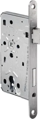 A close-up studio shot of a door lock mechanism.