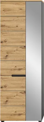 Produktbild von Garderobenschrank modern in Eiche mit grau CORTONA-158