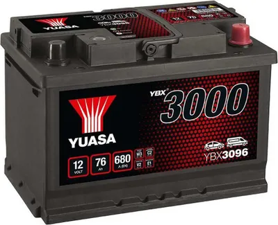 Image de YUASA YBX3096 Batterie de démarrage 12 V 76 Ah 680 A (EN)