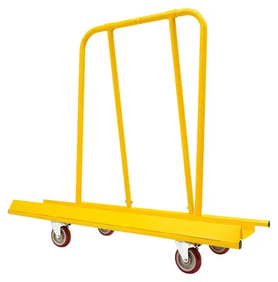 Obrázok produktu pre Plátová vozík – oceľový transportný vozík na prepravu platní – nosnosť 800 kg – vozík pre ťažké náklady, určený pre sklady a továrne – žltý