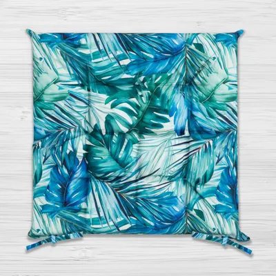 Produktbild von Wasserdichtes Stuhlkissen Outdoor GARTEN 02 40x40x5 blau türkis