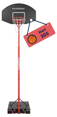 Produktbild von HUDORA Start Basketballständer 305 - Höhenverstellbarer Basketballkorb von 260-3