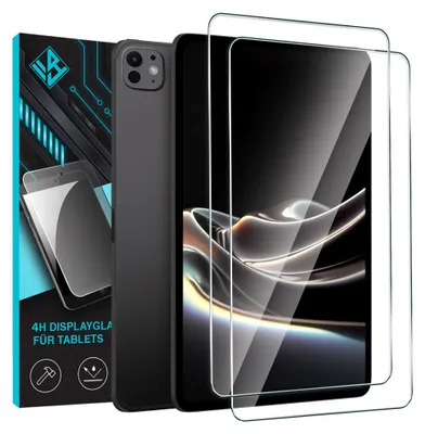A product shot showing a tablet screen protector and packaging.