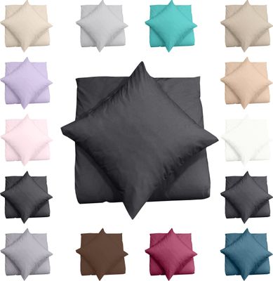 Kissenhüllen Kissenbezüge Dekokissenbezüge Zierkissenbezüge 40x40cm 100% Baumwolle 2er Set, Farbe:Rosa