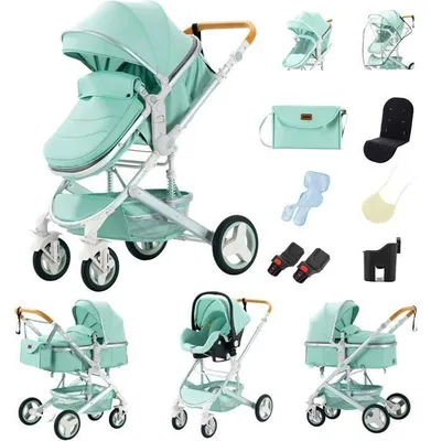 Produktbild von 3-in-1 Kombikinderwagen mit Babywanne und Autositz