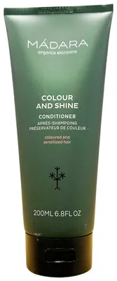 Produktbild von MÁDARA Cosmetics Colour and Shine conditioner, Frauen, Nicht-professionelle Haarspülung, Gefärbtes Haar, Gefärbtes Haar, Alle Farben, Anti-Frizz, Farbschutz, Nährend, Glanz, Glättend, 200 ml